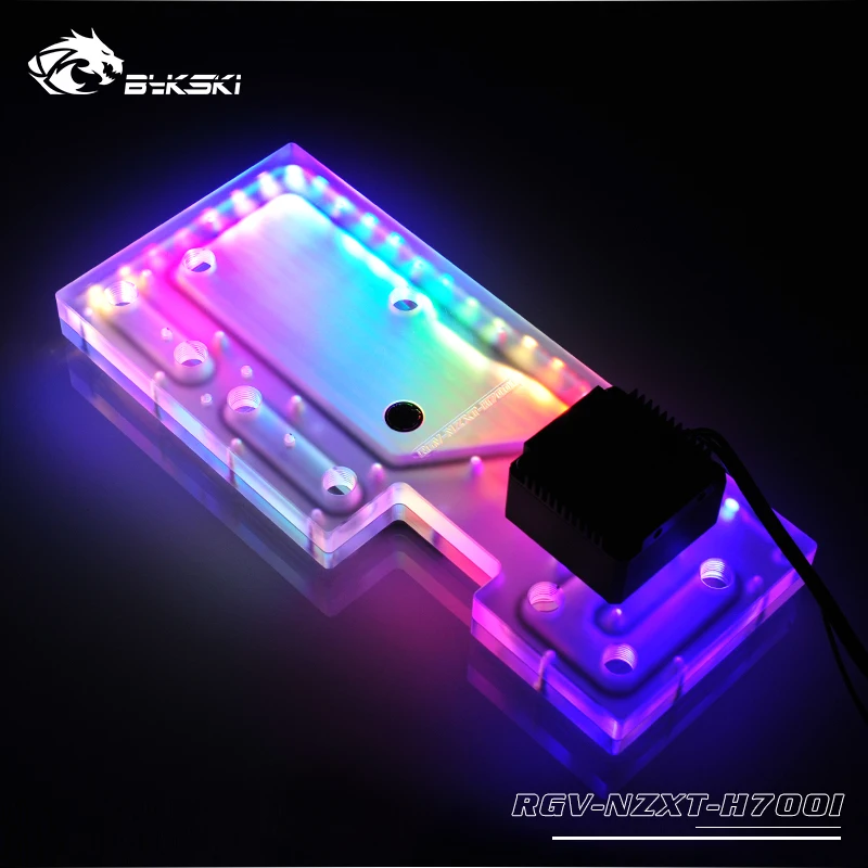 BYKSKI акриловая водная доска Решение подходит NZXT H700I чехол для компьютера для специального резервуара/3PIN RGB 5 v/Поддержка Combo DDC насос