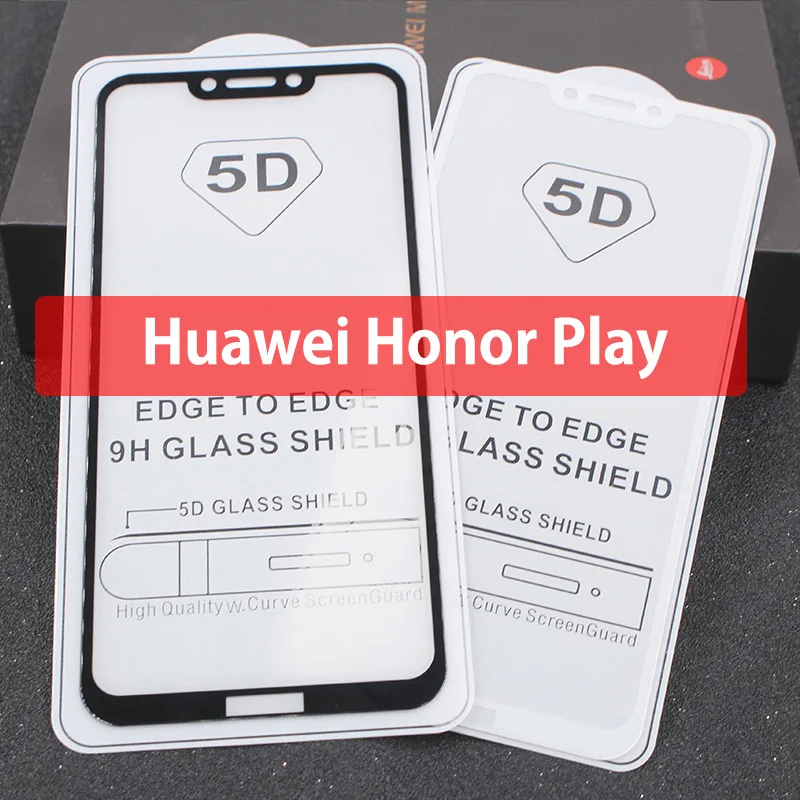 5D Tempered Glass Huawei P20 Pro Lite Full Coverage Screen Protector Protective Film Glue | Мобильные телефоны и