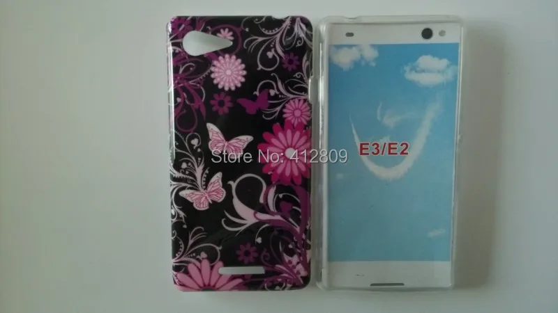 Модный чехол из ТПУ с цветочным принтом и леопардовым для Sony Xperia E3 чехлы
