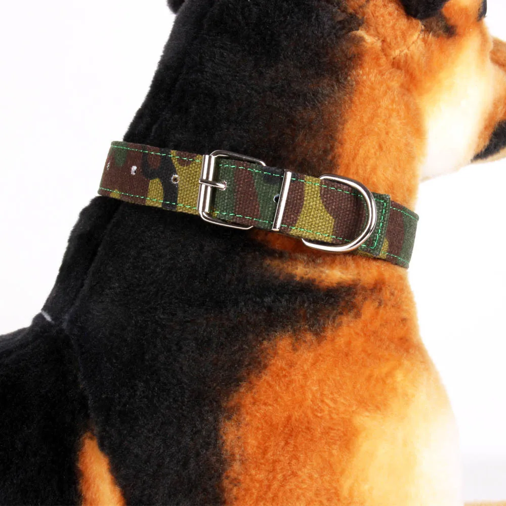 

Camouflage Canvas Pet Dog Collar Adjustable Soft Durable Pet Collars Neckband for Small Medium Large Dogs Teddy Bulldog Beagle