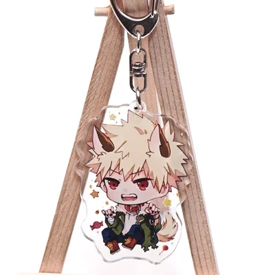 As picture My Hero Academy брелки Midoriya izku Bakugou кацуки украшения милый брелок для ключей Новые двухсторонние брелки - Цвет: As picture
