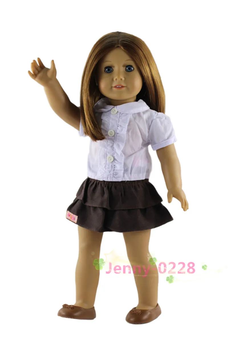 3 в 1 комплект кукольной одежды топ + юбка одна пара туфель для 18 &quotамериканской