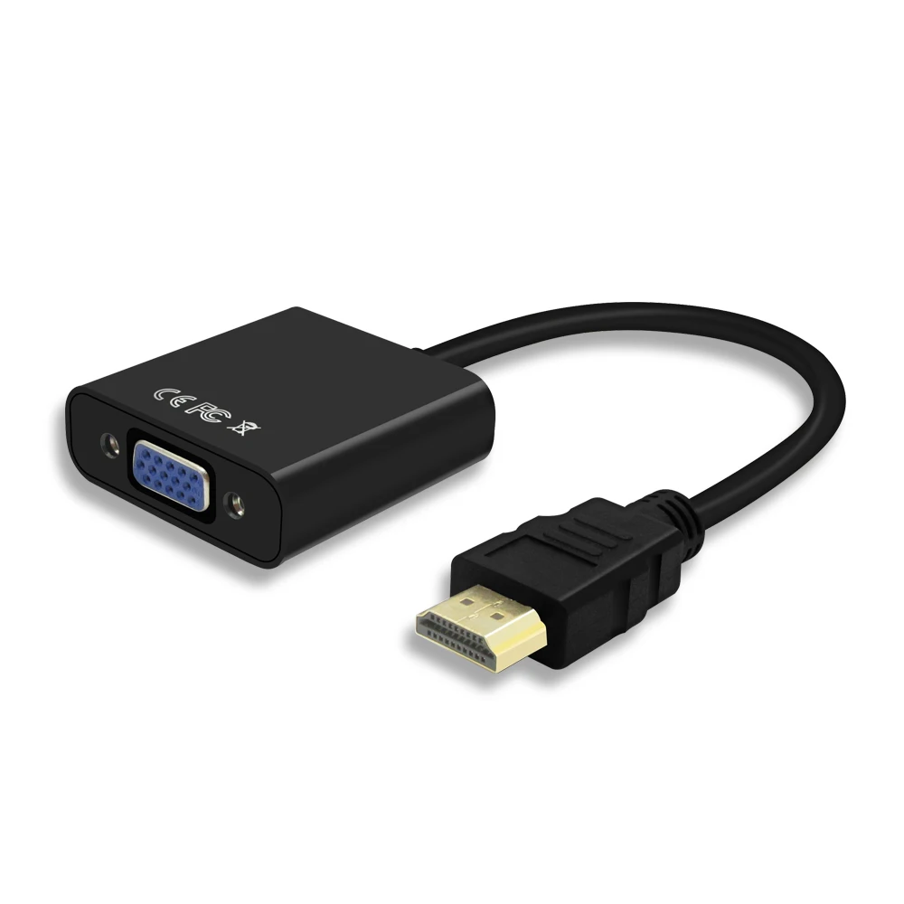 Адаптер-конвертер VGA совместимый с HDMI кабель для компьютера ноутбука планшета 1080p