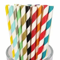 10500pcs free dhlfedex shipping paper straws striped paper straws drinking paper straws 304 colors mix 25pcspack