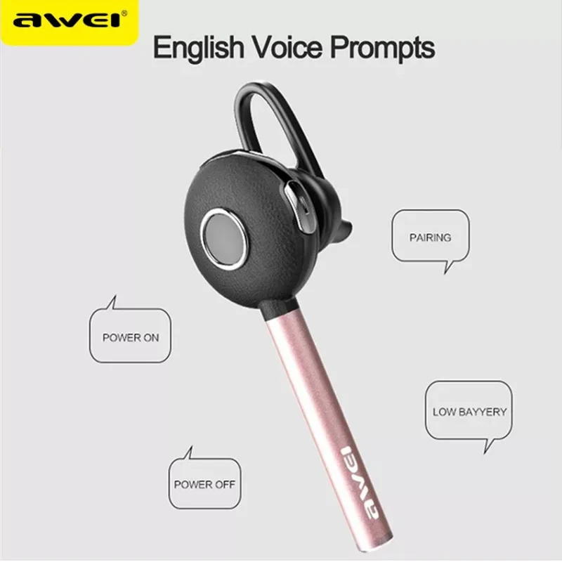 Awei A825BL Bluetooth наушники беспроводная гарнитура металлические мини-наушники с