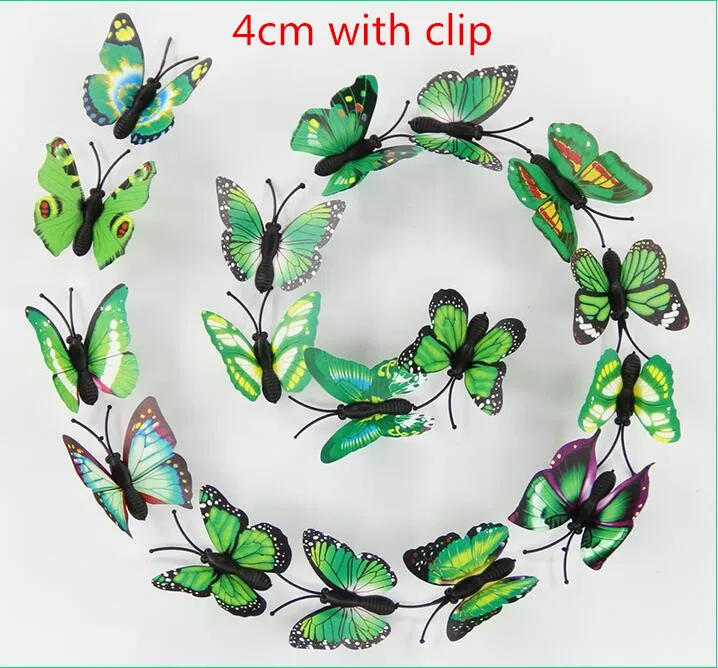 4cm with clip 10 шт. Популярные для девушек и женщин шпильки для 3D бабочки заколки для волос для девушек из бутика, Женские аксессуары для волос Пасхальные украшения - Цвет: 4cm with clip