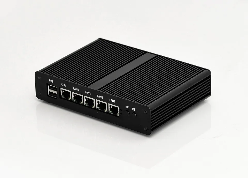 Причастником Мини ПК Мини Сервер Pfsense OS J1900 Четырехъядерный 4 LAN 1080P 12 В мини настольный компьютер маршрутизатор сервер