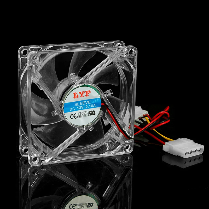 25CFM Clear 4 светодиодный Blue Neon светильник 80 мм 12 В 0.18A PC компьютерный чехол