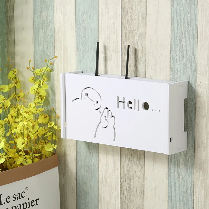 Беспроводной маршрутизатор без перфоратора, коробка для хранения, wifi светильник, кошачий приют, приставка, полка для хранения на стене, гостиная