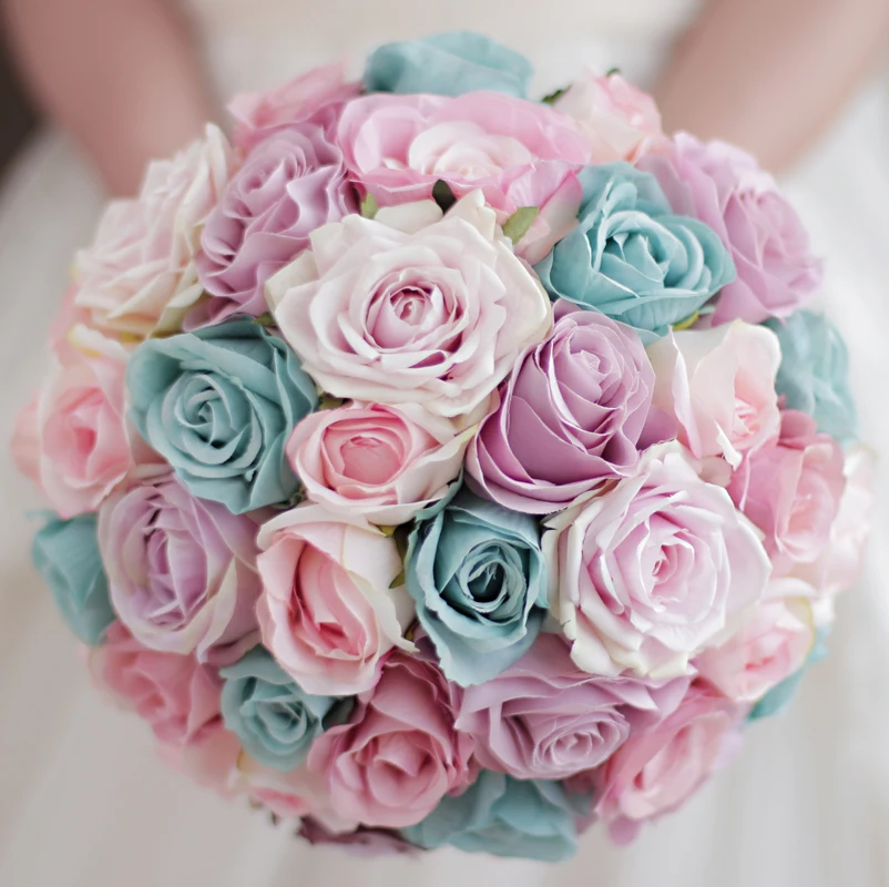 Роскошный индивидуальный цветовой Свадебный букет IFFO невесты подружки светло