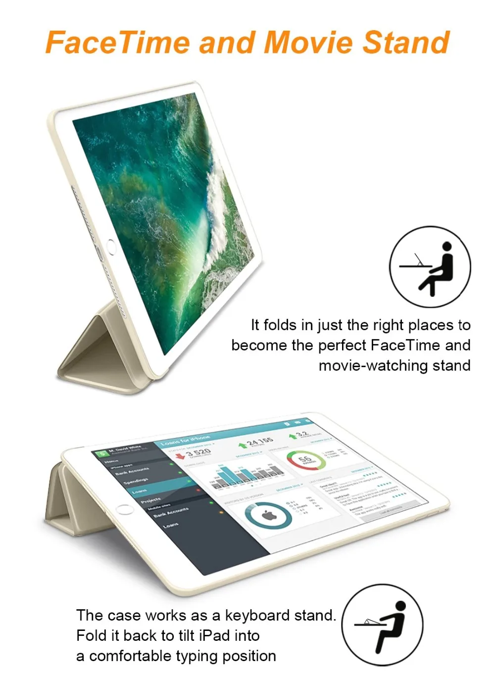 Умный чехол для iPad Mini 5-го поколения трехскладная подставка мягкая задняя крышка 5