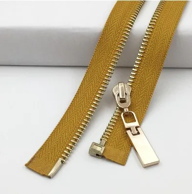 deep yellow 1 шт. 60 см/85 см открывающиеся Металлические молнии Экологичная молния для DIY шитье пуховое пальто одежда молния аксессуары инструменты P040 - Цвет: deep yellow