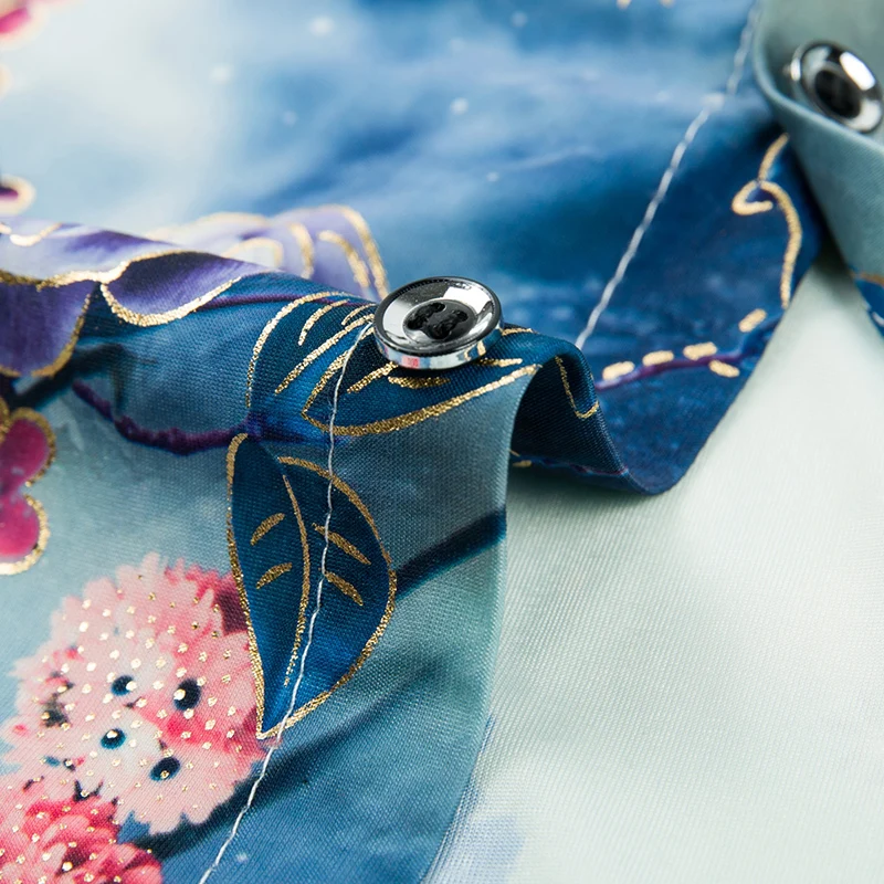 2017 новое поступление высококачественная повседневная синяя мужская рубашка с