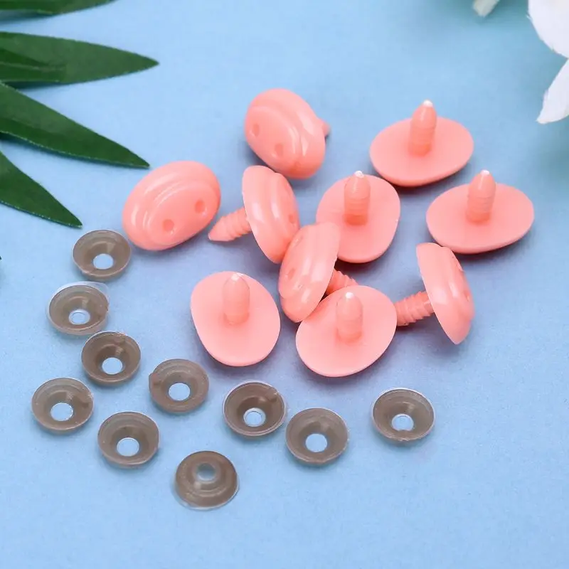 10 шт. сделай сам свинка кукла марионетка пластиковые безопасные шайбы с розовой