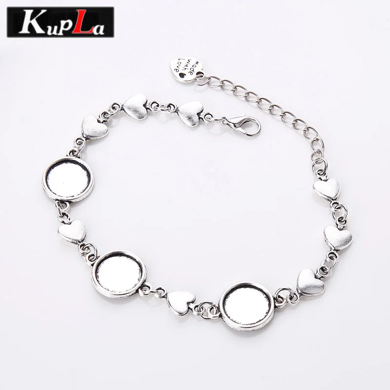 Винтажные металлические браслеты Подвески 12 мм круглый кабошон Набор Diy дизайн