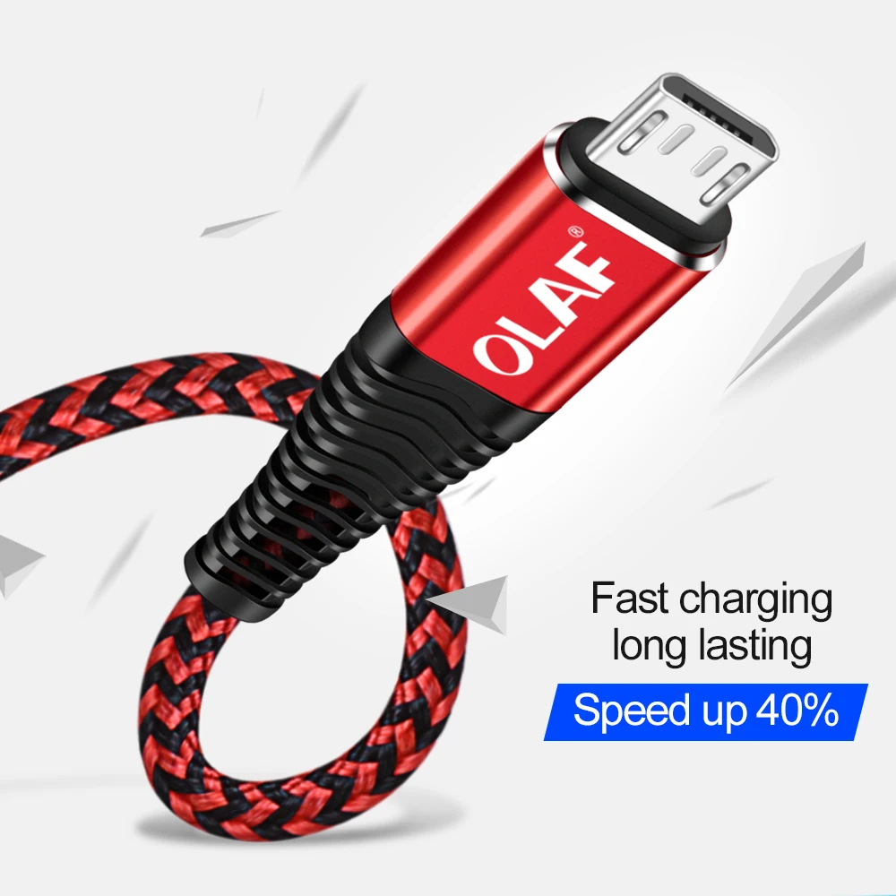 Олаф микро USB кабель 2.4A для Samsung S6 S7 1 м 2 быстрой зарядки передачи данных