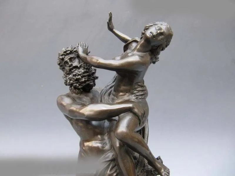 Hades Grab Persephone Бронзовая статуя телесного цвета и Художественная Скульптура Cerberus