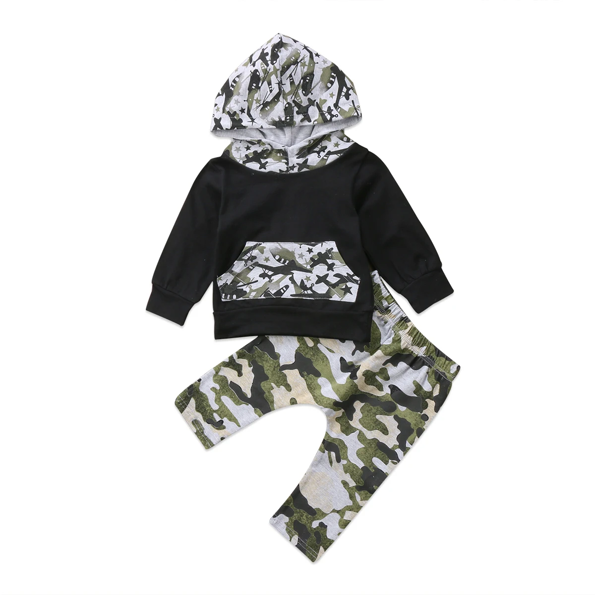 2017 Одежда для новорожденных мальчиков и девочек в армейском зеленом цвете