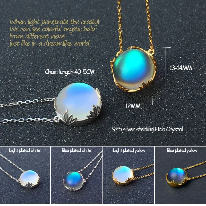 CSJ Aurora Necklace Sterling 925 Silver Halo Crystal Pendant for Woman Femme Lady Girl Party Elegant Fine Jewelry Gift | Украшения и
