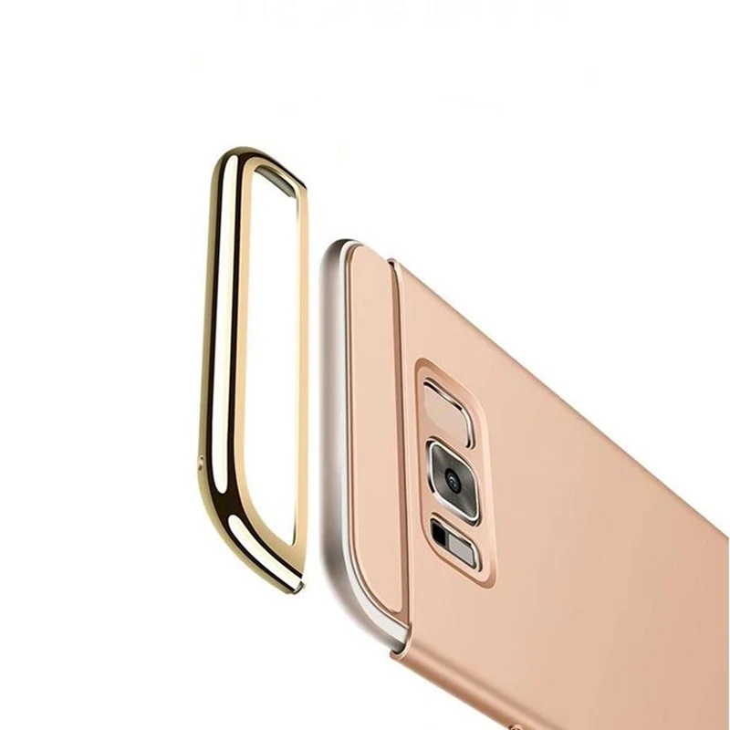 3 в 1 чехол для телефона samsung galaxy s9 s8 s7 edge s10 плюс задняя крышка с золотым покрытием