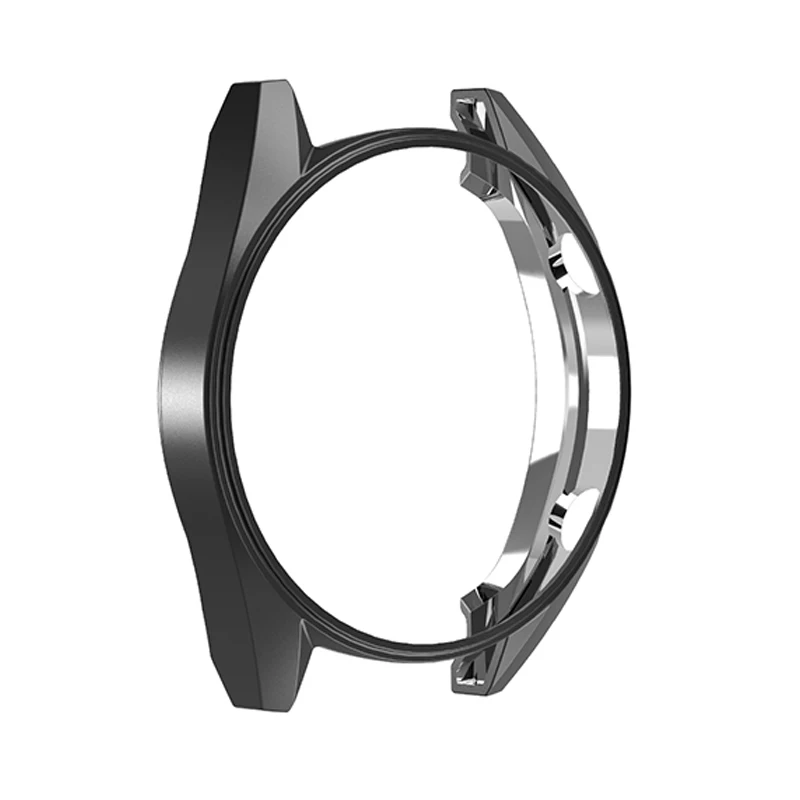 black 360 полная защитная крышка для экрана для huawei Watch GT браслет защита на huawe huwei GT HD прозрачный защитный чехол - Цвет: black