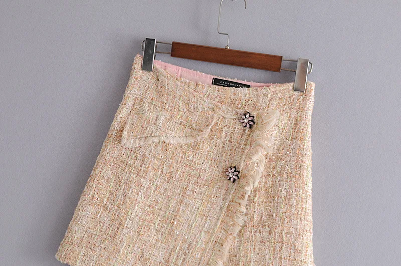 2018 Spring and Summer Women's Twill Soft Mini Skirt High Waist Fringed Female 268 | Женская одежда