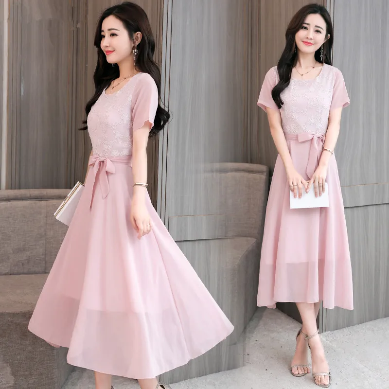 2018 новые женские летние платье одежда модная сексуальная шифон Вышивка с большой