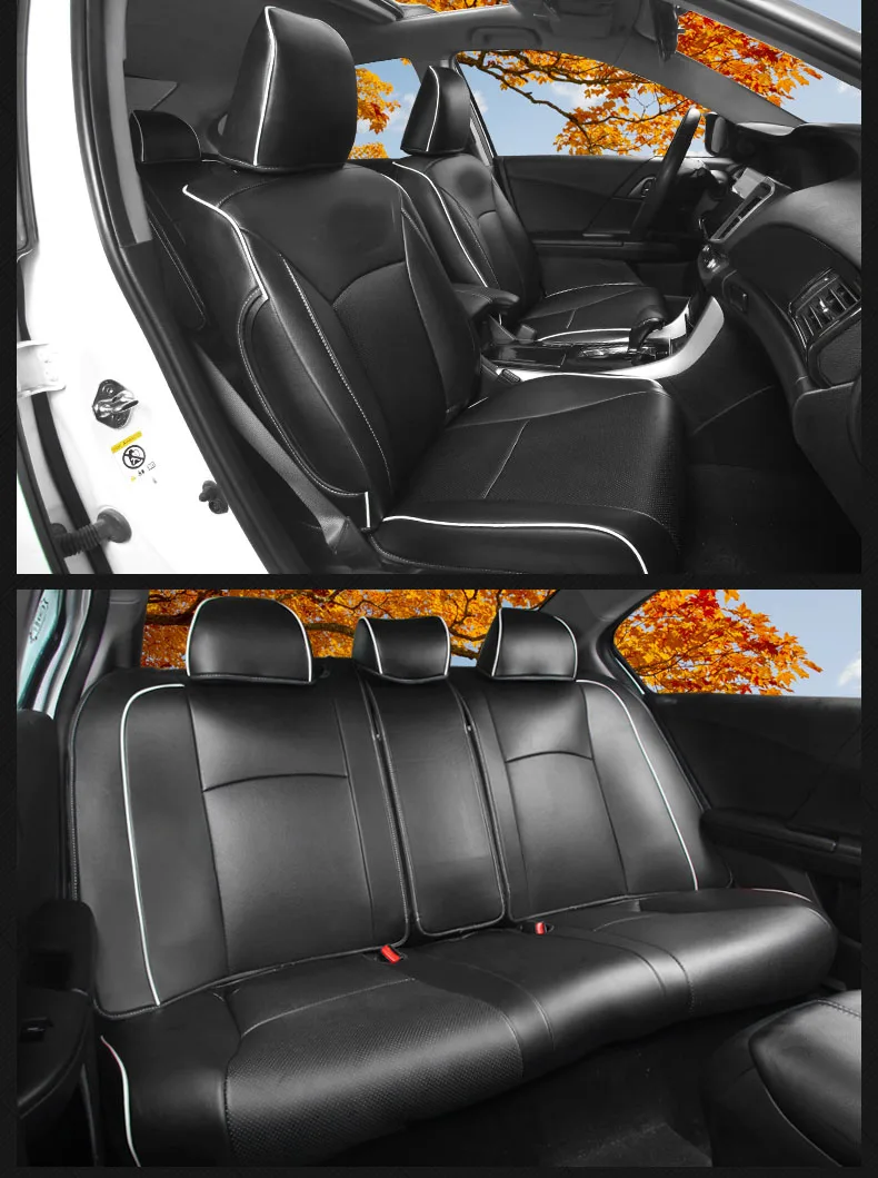 Lsrtw2017 волокна Кожаный чехол автокресла для honda accord 2012 2013 9th accord