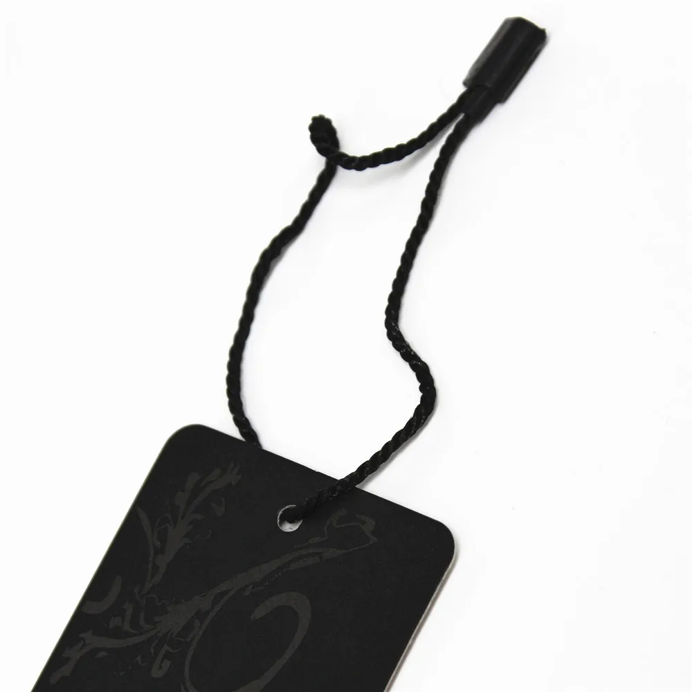 500 шт./лот черная вешалка для одежды 7 дюймов одежды|hang tag string|price stringtag string |