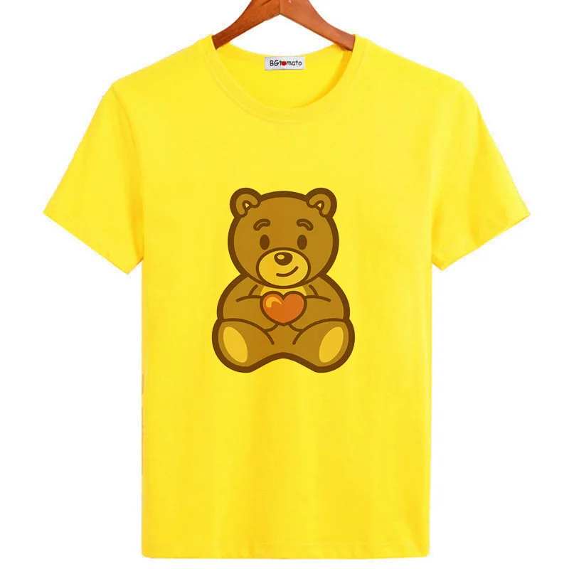 BGtomato Teddy футболка с медведем популярная Стильная Милая для мужчин дешевая