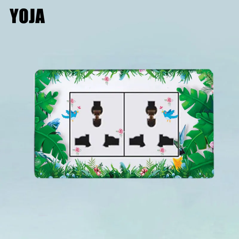 Декоративная наклейка на стену YOJA Green Fresh Grass World украшение для комнаты из ПВХ