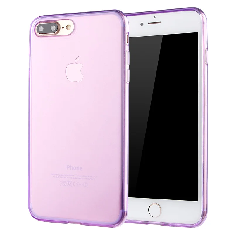 Оптовая продажа 10 шт./лот мягкий прозрачный ТПУ цветной силиконовый чехол для iPhone