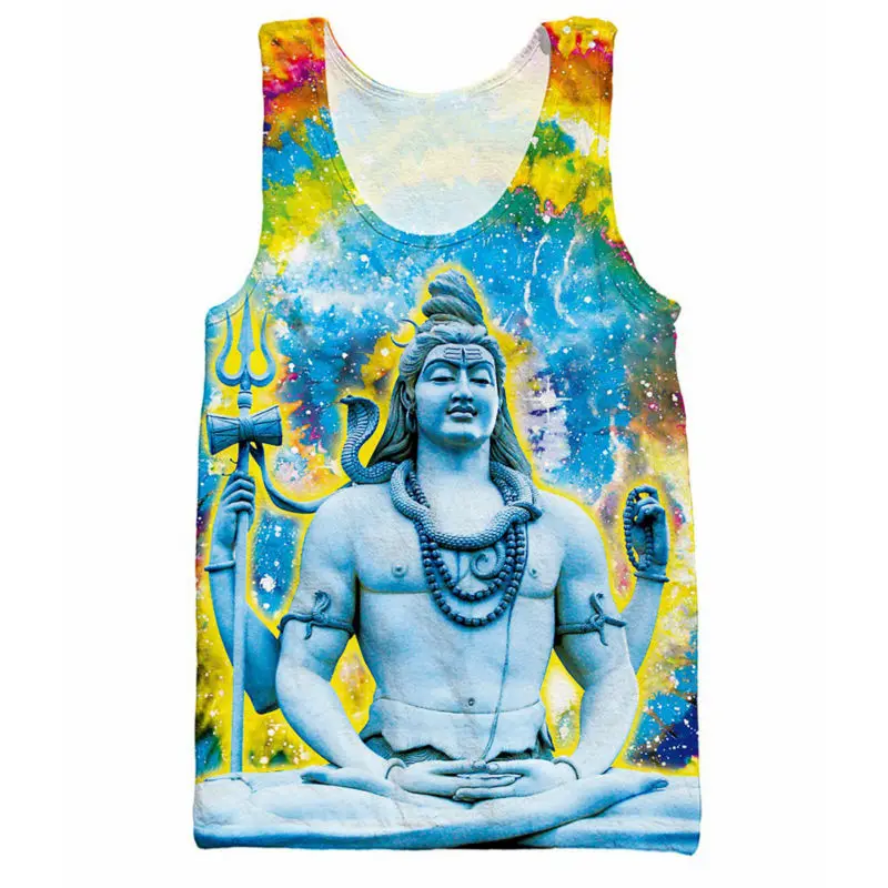 Мужские майки Om Namah Shivaya рубашка без рукавов с рисунком майка для бодибилдинга