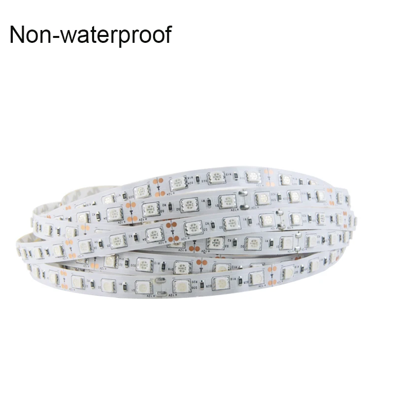 Светодиодная лента 5050 DC12 в 60 светодиодов/м 5 м/лот гибкая светодиодная RGB SMD полоса