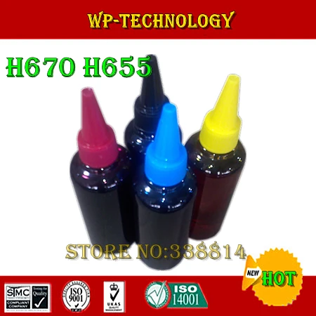 Совместимые чернила [dyebase] специально для картриджа HP670 HP655 высокое качество