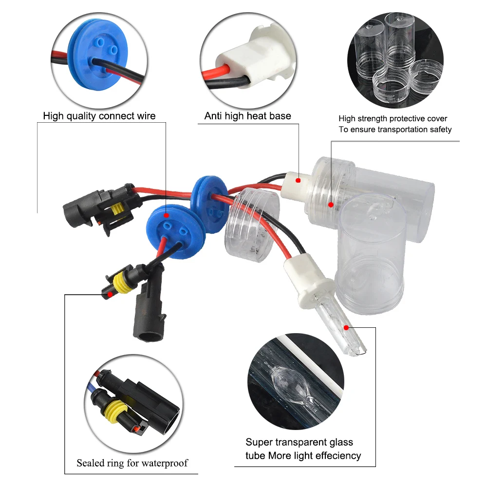 Taitian 2Pcs DC12V 100W H11 bulb h1 Hid Kit Canbus Xenon h7 h4 6000K car lamp h3 xenon 9005 9006 for lada 2109 Kia |