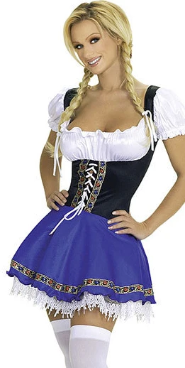 

New fashion Sexy cleavage Uniform temptation Blue leotard AF163