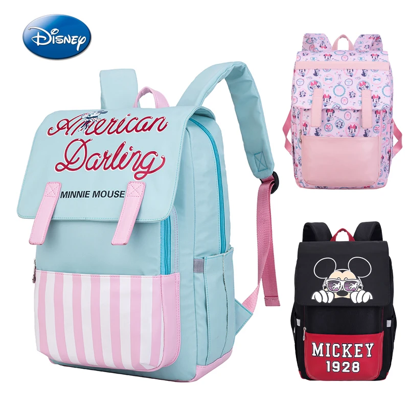 Новинка, сумка для подгузников disney, рюкзак с Минни и Микки, Большая вместительная сумка для хранения бутылочек, дорожный рюкзак для мам, крючков