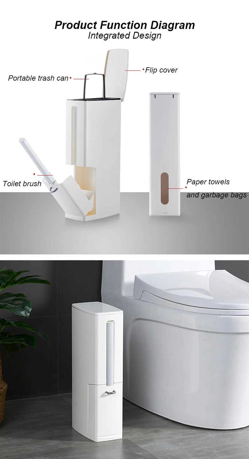 6л узкая корзина для мусора набор туалетной щетки ванная комната мусорное ведро мусорные баки мусорное ведро мешок для мусора инструменты для уборки ванной комнаты