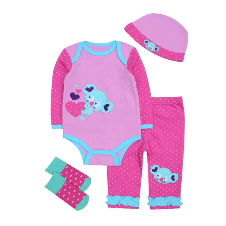 Kiddiezoom/одежда для малышей комбинезон с длинными рукавами + брюки шапка носки