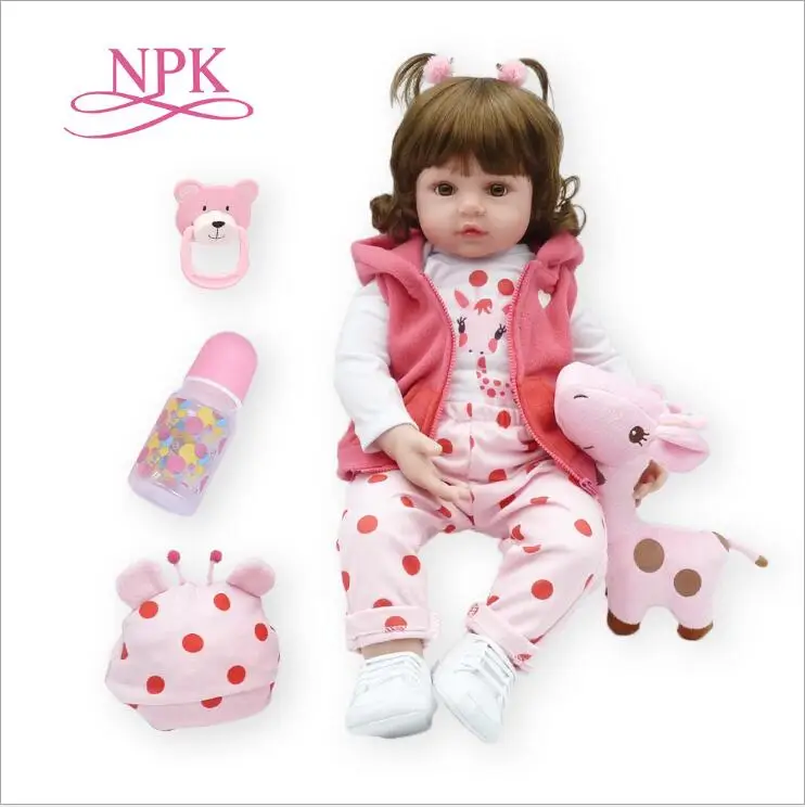 Кукла NPKDOLL 22 дюйма силиконовая кукла reborn для девочек Реалистичная 55 см
