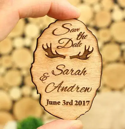 

custom Single Wood Save the Date Wood rustic Wedding napkin ties gift Favor tags Labels party bridal shower decor inserts