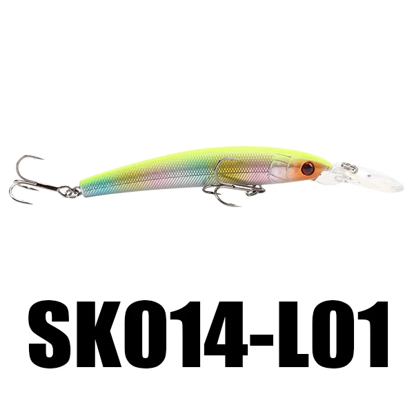 L01 SeaKnight SK014 1 шт. подвесная приманка 12 г 95 мм 0-1,8 м жесткая искусственная приманка тонкая приманка с 2 шт. крючками рыболовные снасти - Цвет: L01