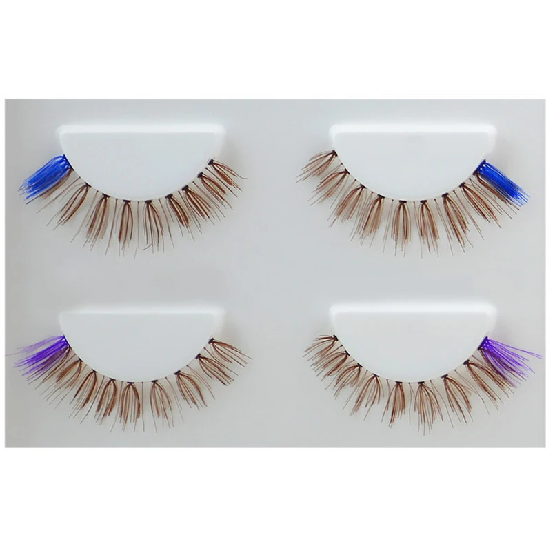 Новый 2/10 пар Красочные глаз хвост ресницы для расширения макияж естественный