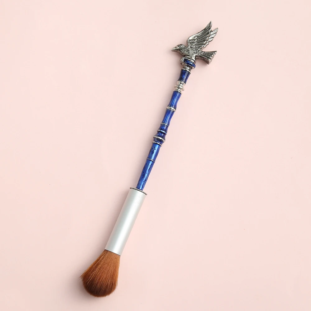 brown Power brush Slytherin Magic college кисть для теней для век, румяна, тени для век, макияж, кисть для бровей pincel maquiagem, мягкая щетина, легко наносится - Handle Color: brown Power brush