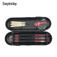 easytoday 3pcsset darts professional sports supplies red soft tip darts metal barrel darts shafts aluminum flight tail wing