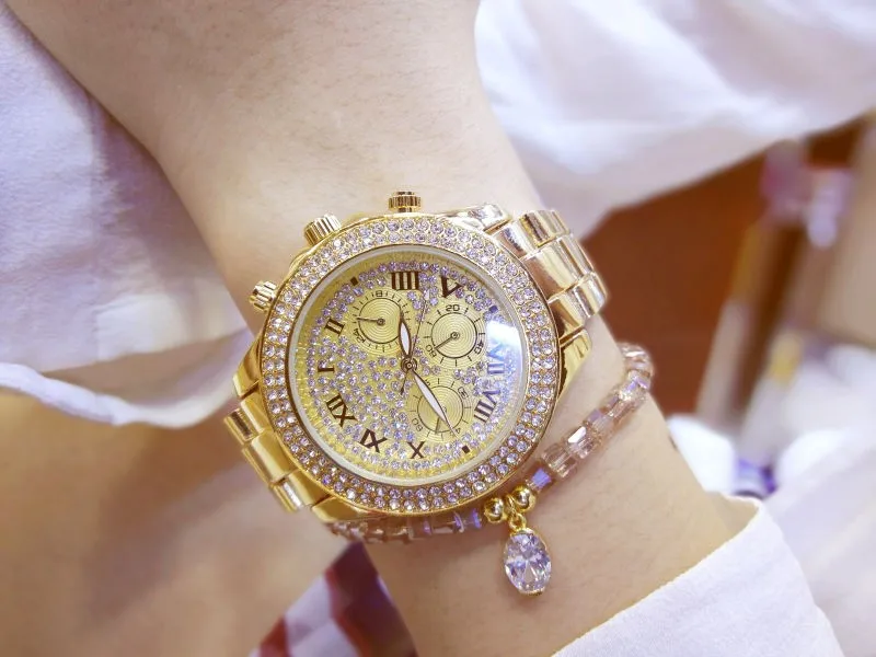 Новинка 2019 женские часы Стразы роскошный брендовый браслет со стразами наручные