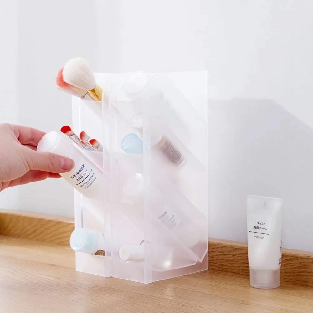 Вертикальный пластиковый Настольный ящик для хранения с 4 Сетками держатель