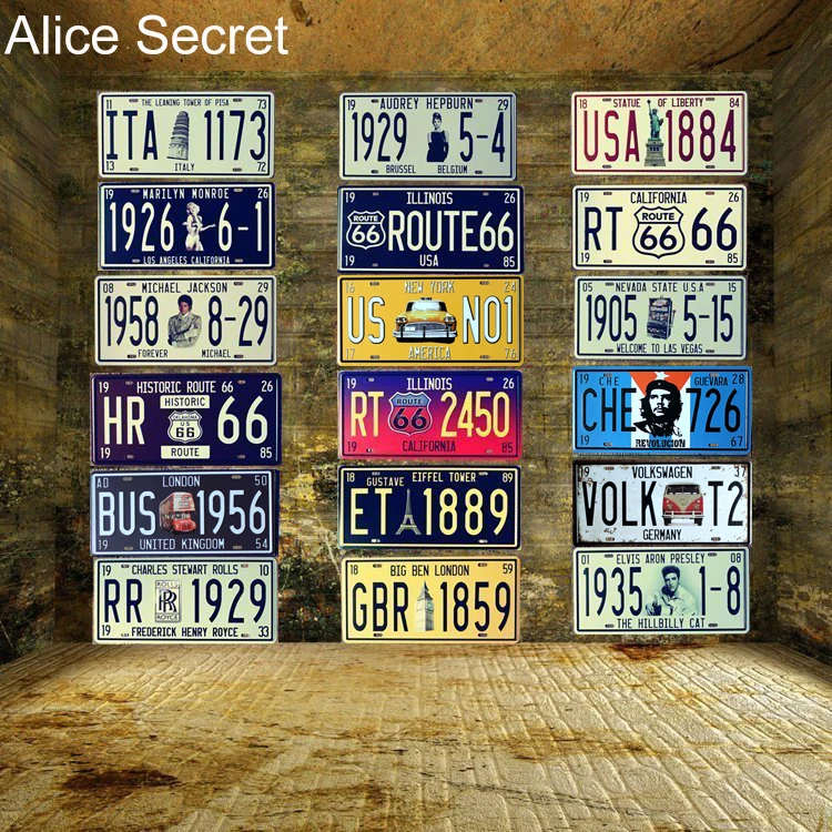 Новый американский металлический жестяной знак Route 66 автомобиль без