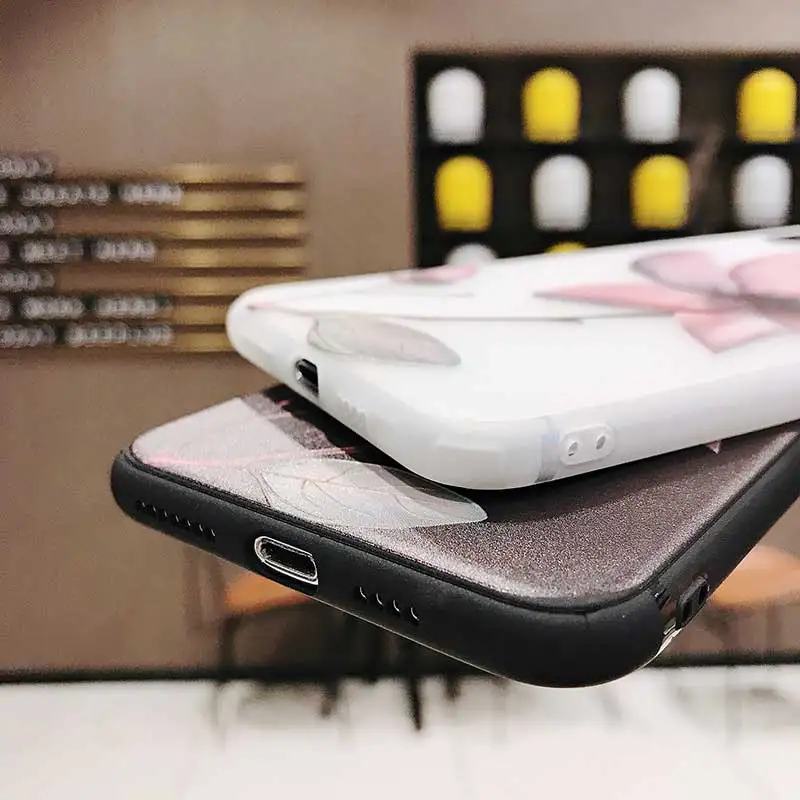 Мягкие чехлы Boucho из ТПУ для iPhone 7 plus 6 6s 8 3D рельефный чехол с цветочным рисунком